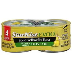 Starkist 4pk 4.5oz Solid Yellowfin In Evoo - 18 Oz