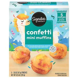 Signature Select Muffins Mini Confetti 8.25 Oz - 8.25 Oz