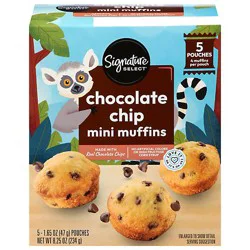 Signature Select Muffins Mini Chocolate Chip 8.25 Oz - 8.25 Oz