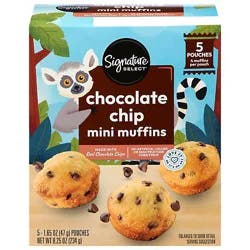 Signature Select Muffins Mini Chocolate Chip 8.25 Oz - 8.25 Oz