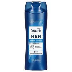 Suave Men Shampoo 2n1 Ocean Charge, 12.6fz - 12.6 Fz