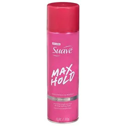 Suave Hair Spray Max Hold Ae Unscented, 11fz - 11 Fz