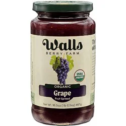 Walls Berry Farm Grape Organic Fruit Spread 16.5oz - 16.5 Oz