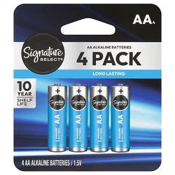 Signature Select Batteries Aa 4 Ct - 4 Ct