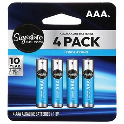 Signature Select Batteries Aaa 4 Ct - 4 Ct