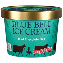 Blue Bell Mint Chocolate Chip Ice Cream - Half Gallon - Hg