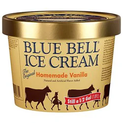 Blue Bell Homemade Vanilla Ice Cream - Half Gallon - Hg