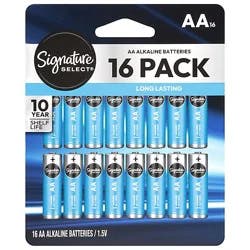 Signature Select Batteries Aa 16 Ct - 16 Ct