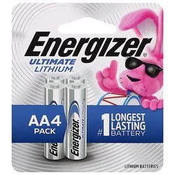 Energizer Ultimate Lithium Aa Batteries - 4 Pack - 4 Ct