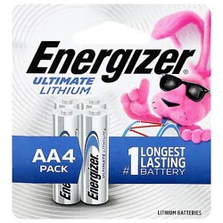 Energizer Ultimate Lithium Aa Batteries - 4 Pack - 4 Ct