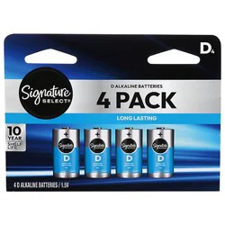 Signature Select Batteries D 4 Ct - 4 Ct