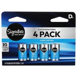Signature Select Batteries D 4 Ct - 4 Ct