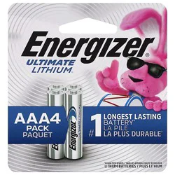 Energizer Ultimate Lithium Aaa Batteries - 4 Pack - 4 Ct
