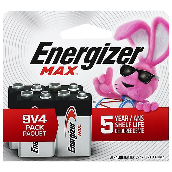slide 1 of 1, Enr Max Battery 9v 4ct - 4 Ct, 4 ct