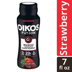 Dannon Oikos Fusion Strawberry Drink 23 Gram Protein, 7 Fz - 7 Fz