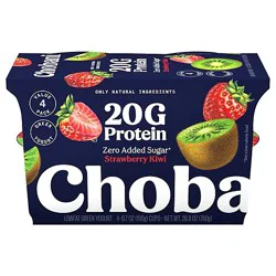 Chobani 20g Protein Lowfat Greek Yogurt Strawberry Kiwi 4-6.7oz, 26.8 Oz - 4-6.7oz