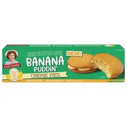 Little Debbie Family Pack Banana Puddin Creme Pie Snack Cakes - 9.57 Oz