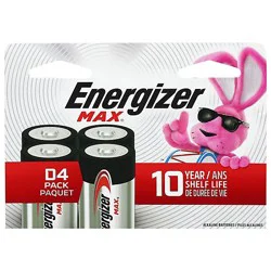 Energizer Max Alkaline D Batteries - 4 Pack - 4 Ct