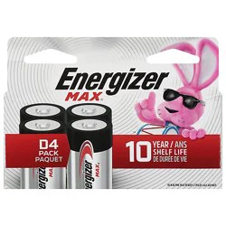 Energizer Max Alkaline D Batteries - 4 Pack - 4 Ct