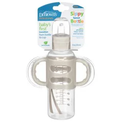 8 Oz Bottle Sippy/spout Rm Grey Hdl - Ea