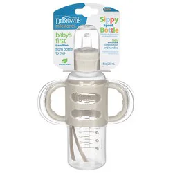 8 Oz Bottle Sippy/spout Rm Grey Hdl - Ea
