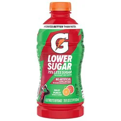 Gatorade Lower Sugar Electrolyte Sport Drink Fruit Punch - 28 Fl. Oz.
