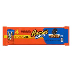 Reese`s Oreo Milk Chocolate And White Creme Snack Size Peanut Butter Cups Candy - 4 - 2.2 Oz