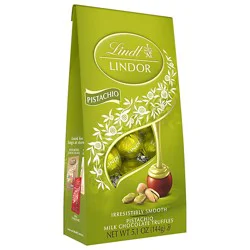 Lindt Lindor Pistachio Milk Chocolate Candy Truffles - 5.1 Oz