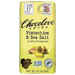 Pistachio & Sea Salt In Milk Choc Bar - Ea