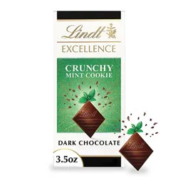 Lindt Excellence Mint Cookie Dark Chocolate Bar, 3.5 Oz - 3.5 Oz