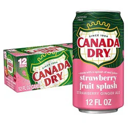 Canada Dry Fruit Splash Strawberry 12-12fz - 12-12 Fz