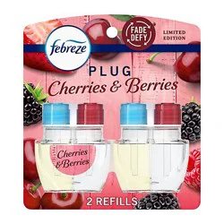 Febreze Plug Scented Oil Refills, Cherries & Berries - 2-.87 Fl. Oz. - 2-.87 Fz