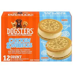 Dogster's Chicken And Woofles Mini Ice Cream Sandwiches 12ct, 12 Fz - 12 Fz
