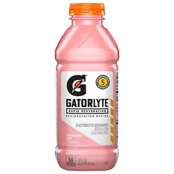 Gatorade Gatorlyte Electrolyte Beverage Strawberry Kiwi Naturally Flavored Bottle - 20 Oz
