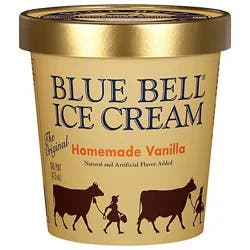 Blue Bell Homemade Vanilla Ice Cream - 1 Pint - 1 Pt