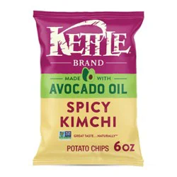Kettle Brand Made With Avocado Oil Spicy Kimchi Potato Chips, 6 Oz Bag - 6 Oz