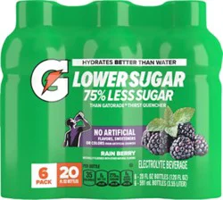 Gatorade Lower Sugar Electrolyte Sport Drink Rain Berry - 6-20 Fl. Oz.