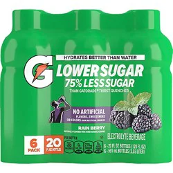 Gatorade Lower Sugar Electrolyte Sport Drink Rain Berry - 6-20 Fl. Oz.