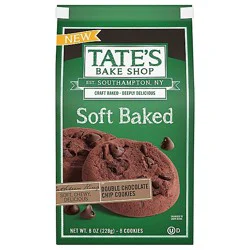 Tates Cookies Soft Baked Double Chocolate Chip 8oz - 8 Oz