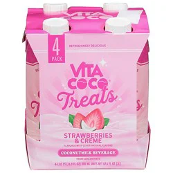 Vita Coco Treats Strawberries & Creme 16.9 Oz 4 Pk - 16.9 Fz