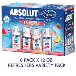 Absolut Ocean Refreshers Variety - 8-12 Fz