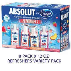 Absolut Ocean Refreshers Variety - 8-12 Fz