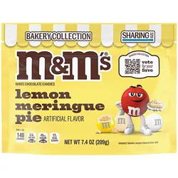M&ms White Chocolate Lemon Meringue Pie Stand Up Pouch - 7.4 Oz