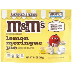 M&ms White Chocolate Lemon Meringue Pie Stand Up Pouch - 7.4 Oz