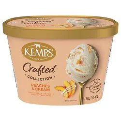 Kemps Crafted Collection Peaches & Cream Ice Cream 1.5 Quart - 1.5 Qt