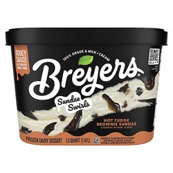 Breyers Ice Cream Hot Fudge Brownie Sundae 1.5 Qt - 1.5 Qt