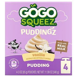 Gogosqueez Puddinz Vanilla 4ct - 4-3 Oz