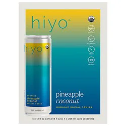 Hiyo Non Alcoholic Mocktail Pineapple Coconut - 48 Oz