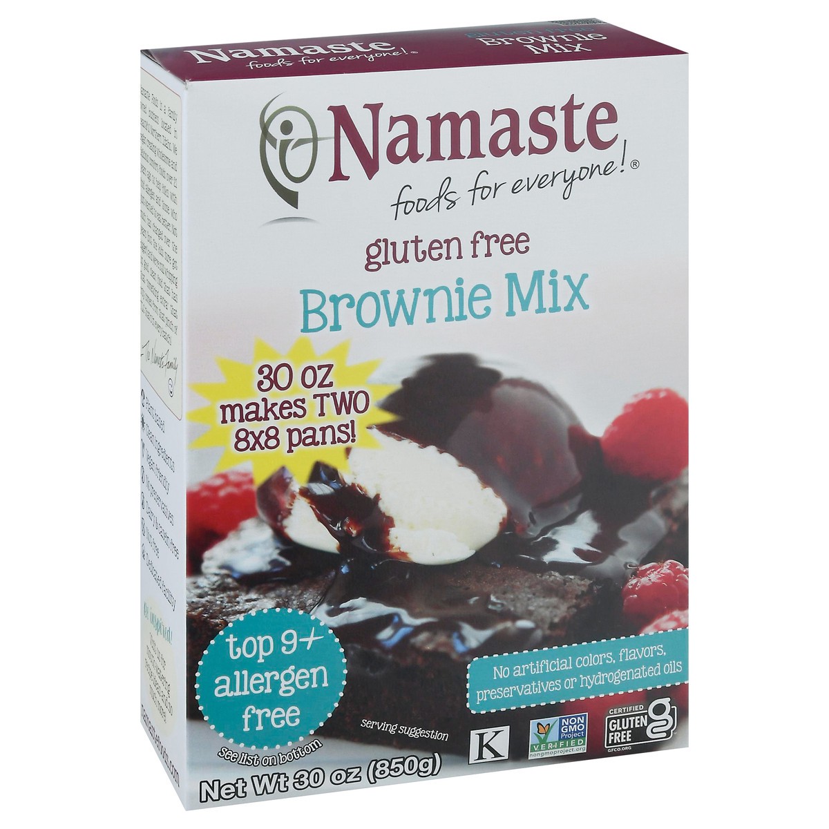 slide 2 of 9, Namaste Gluten Free Brownies, 30 oz