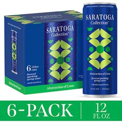 Saratoga Spring Sparkling Water Lime - 6-12 Fz